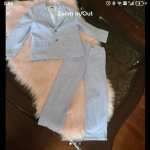 Janie and Jack Boys Suit Blue Linea Size 5